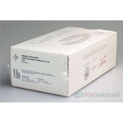 Fagron CapsiCards žel. kapsule vel´. 00 transparentné 850 ks kartón 17x50 ks 1 bal. 1