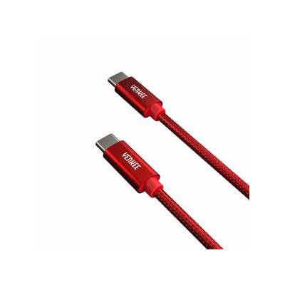 Кабел Yenkee USB Type-C към USB Type-C, 1 m, червен, office1_2075100313