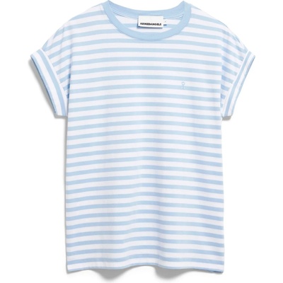 Armedangels Дамска тениска ARMEDANGELS Women's Idaara Stripes T-shirt - White / Soft Blue - размер XXL (916-2765-1516)