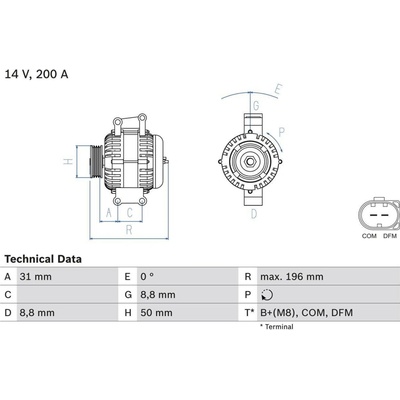 Generátor BOSCH 0 986 047 490 (0986047490)