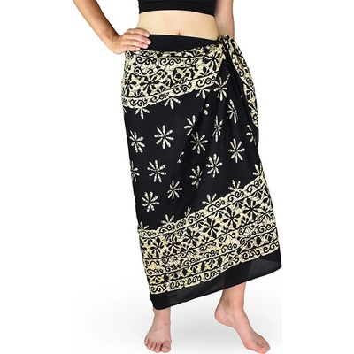 Thajsko Sarong-Pareo REN kvietok čierna