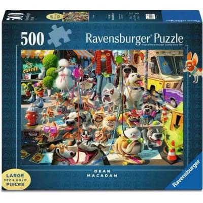 Ravensburger Пъзел Ravensburger от 500 XXL части - Разхождащият кучета (7017572)