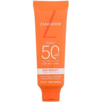 Lancaster Sun Beauty Sensitive Skin Mineral Face Cream SPF50 слънцезащитен крем за лице за чувствителна и склонна към акне кожа 50 ml унисекс
