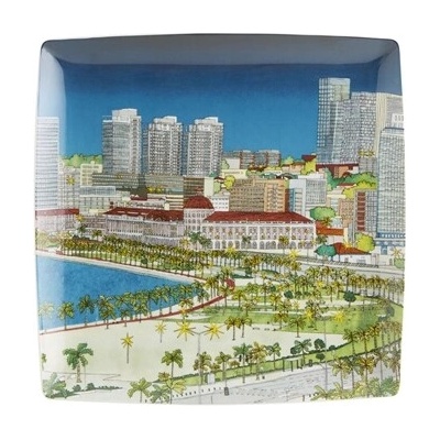Vista Alegre - Štvorcový servírovací tanier 30x30 cm - Alma de Luanda