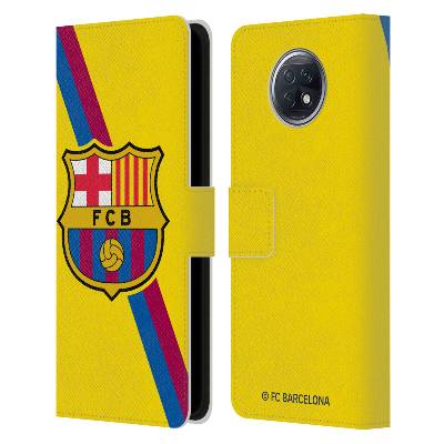 Pouzdro na mobil Xiaomi Redmi Note 9T - HEAD CASE - FC Barcelona - Dres Hosté žlutý (Otevírací obal, kryt na mobil Xiaomi Redmi Note 9T - Fotbalový klub FC BARCELONA Venkovní dres žlutá barva logo)