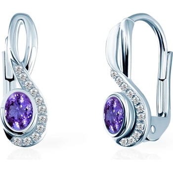 SAVICKI обеци: бяло злато. диаманти. танзанит