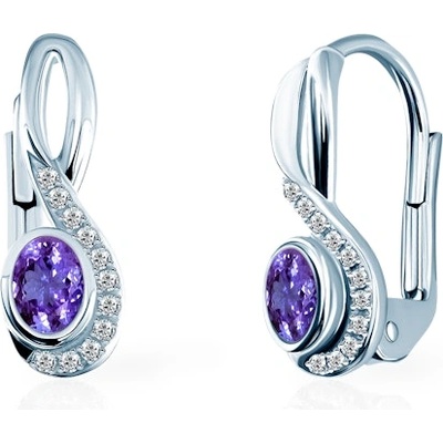 SAVICKI обеци: бяло злато. диаманти. танзанит