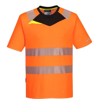 Portwest hi-vis dx413 / Светлоотразителна еластична риза - hv оранжево/черно s (dx413obrs)