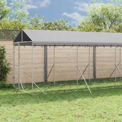 VidaXL Kotec pro psa 3190493 1400 x 200 x 250 cm ocel