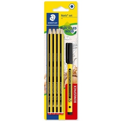 STAEDTLER Комплект графитни моливи с иглен филцов връх, HB, шестоъгълни, STAEDTLER "Noris 120", 8+1 броя 120 SBK8P2 (120 SBK8P2)