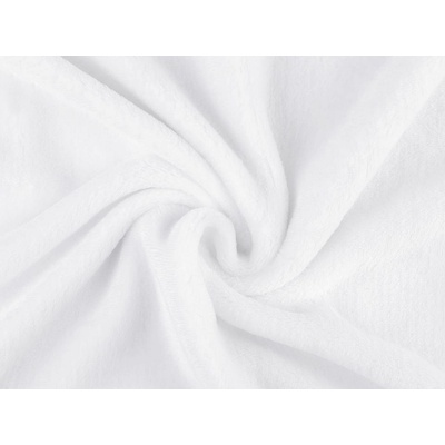 Wellsoft minky oboustranný / flanel samet fleece, střední, 1 (1) bílá
