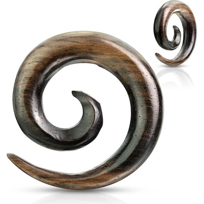 Šperky4U roztahovák do ucha Ebony Wood EP1030-04
