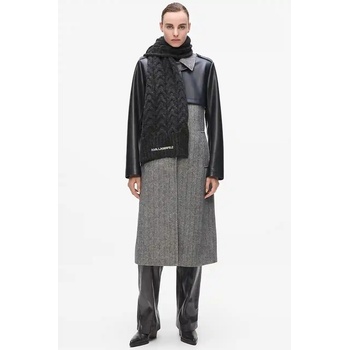 Karl Lagerfeld Шал с вълна Karl Lagerfeld K/ESSENTIAL в сиво с изчистен дизайн A4W33029 (A4W33029)