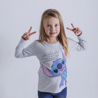 Lilo a Stitch tričko Stitch sivé