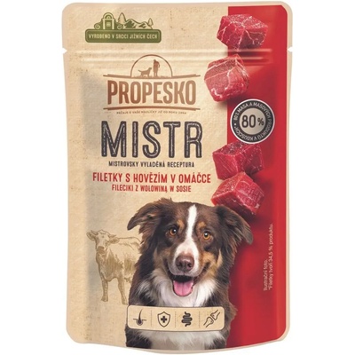 Propesko Mistr Adult Hovězí filetky v omáčce 28 x 85 g