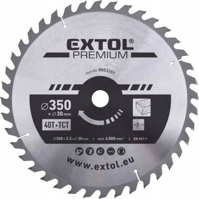Kotouč pilový Extol Premium 8803254 s SK plátky 350 x 2,5 x 30 mm