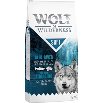 Wolf of Wilderness 1кг Soft - Blue River Wolf of Wilderness, суха храна за кучета със сьомга