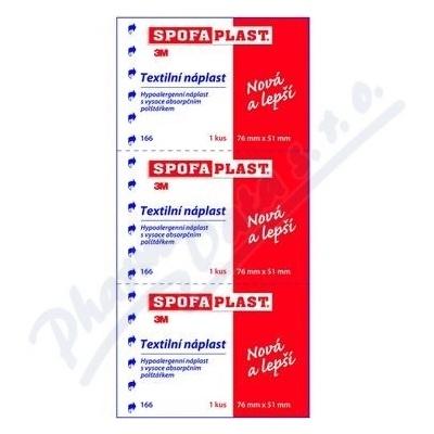 3M Spofaplast Náplast kusová text.166 76 x 51 mm 3 ks