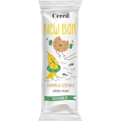 Cerea Cereální tyčinka New Bar Banán & sušenka 33g
