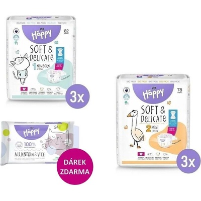 Bella Happy 1 NEWBORN Big Pack 2-5 kg 3x 82ks