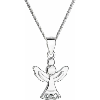 EVOLUTION GROUP 32078.1 crystal anděl dekorovaný krystaly Swarovski (Ag925/1000, 2,8 g)