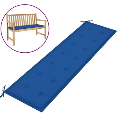 vidaXL Възглавница за пейка кралско синьо 180x50x3 см Оксфорд плат (314093)