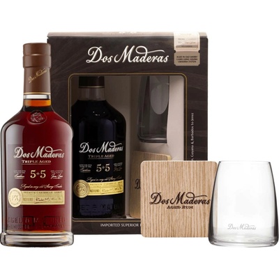 Dos Maderas PX 5+5 40% 0,7 l (dárkové balení 1 sklenice a podložka)