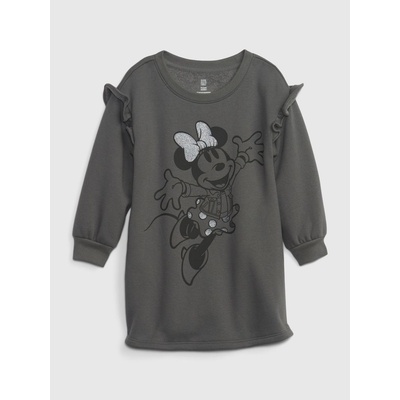 GAP Dětské mikinové šaty GAP & Disney Šedá
