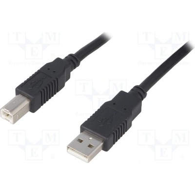 BQ Cable CAB-USB2AB/5-BK USB 2.0, USB A vidlice, USB B vidlice, 5m, černý