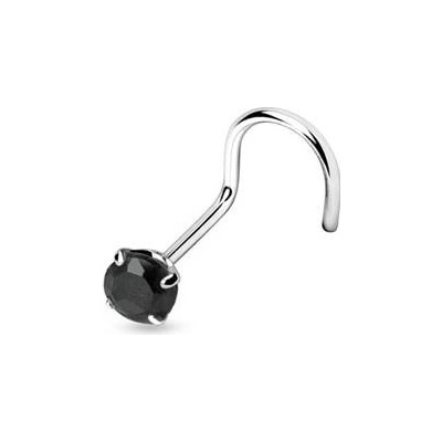 Šperky4U stříbrný piercing do nosu zirkon N01070-K