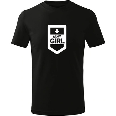 Dragowa detské krátke tričko Army girl čierna
