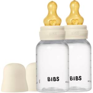 Bibs Комплект РР бебешки бутилки с аксесоари Bibs - Ivory, каучук, 150 ml, 2 броя (5116216) - ozone