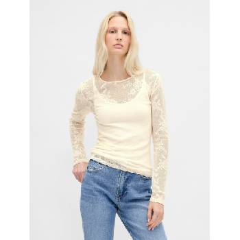 GAP Дантелен прозрачен топ GAP GAP | Bezhov | ЖЕНИ | XS