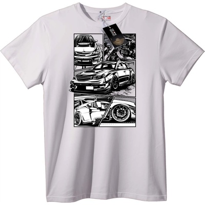 NOONEBRAND Тениска Car Mania: Три коли - 5XL, White