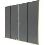 Mexen Velar L Duo екран за вана с 2 плъзгащи крила 170 x 150 см, графит, златен - 896-170-003-42-50 (896-170-003-42-50)