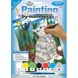 Royal & Langnickel Рисуване по номера Kitten & Butterflies (PJS7)