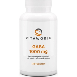vitaworld Стрес и безсъние - ГАБА (Гама-аминомаслена киселина), 1000 mg x 120 таблетки (15373936 VW)