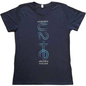 U2 I+E 2018 Tour Dates (Back Print & Ex-Tour) Navy Blue S Дамски Риза (U2TOURTS32LN01)