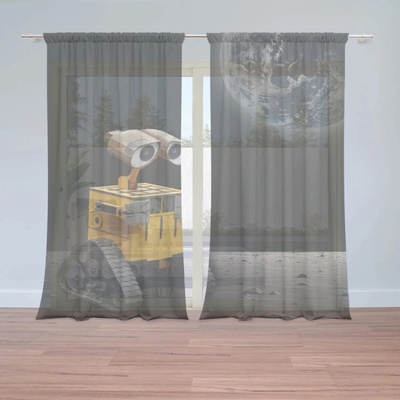 Sablio Záclony Wall-E robot Měsíc: 2ks 150x250cm