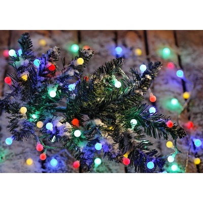 MagicHome Reťaz Cherry Balls 100 LED multicolor IP44 8 funkcií osvetlenie L-9,90 m