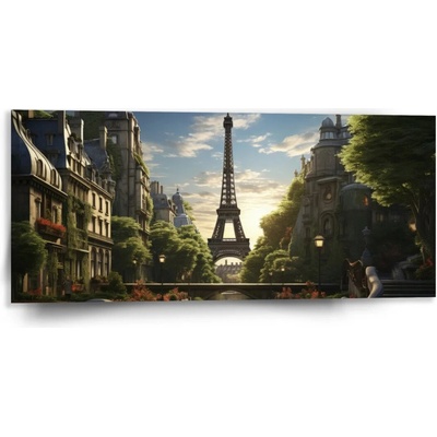 Sablio Obraz Paríž Eiffelova veža Art - 110x50 cm