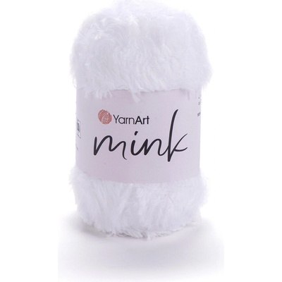 Yarn Art příze Mink 345 sněhově bílá