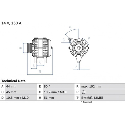 generátor BOSCH 0 986 046 511