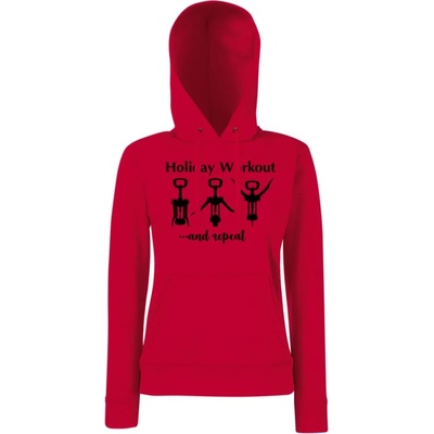 Дамски червен суитчър Holiday Workout
