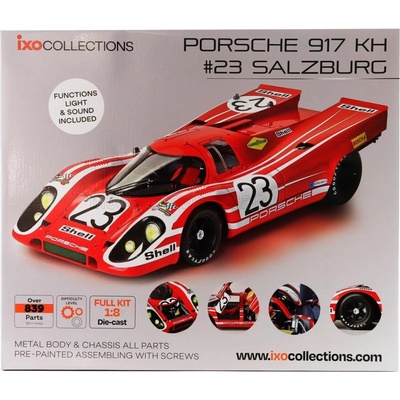 IXO MODELS PORSCHE 917K 4.9L TEAM SALZBURG N 23 WINNER 24h LE MANS 1970 HANS HERRMANN RICHARD ATTWOOD RED WHITE 1:8