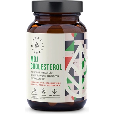 Aura Herbals Холестерол формула (с рейши, гугул, червен ориз и сминдух) 60 капсули | Aura Herbals (613253 AH)