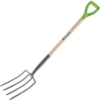 Image 1 of PALISAD Вила с 4 рога, градинска, кована, дървена лакирана дръжка// Palisad