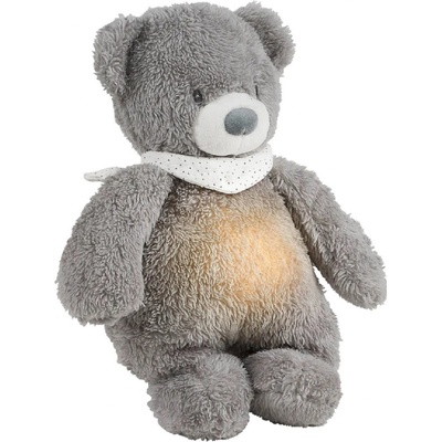Nattou uspávačik plyšový hudobný so svetielkom a senzorom plaču 4v1 Sleepy Bear Grey