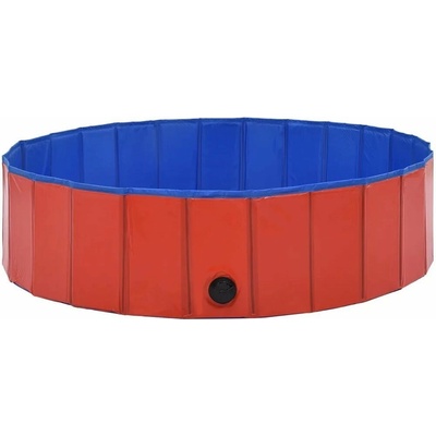 Shumee Bazén skládací červený PVC 120 x 30 cm