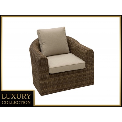 DEOKORK Ratanové křeslo BORNEO LUXURY hnědá